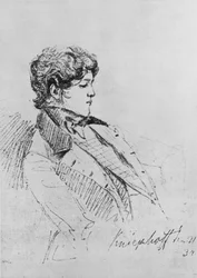 Portrait du prince Otto von Bismarck, 1834 (encre sur papier)